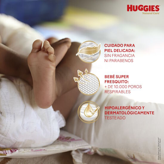 Pañales Huggies Natural Recien Nacido, 19 uds